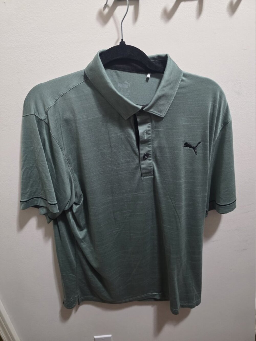 Puma Men's Olive Golf Polo Shirt Size L